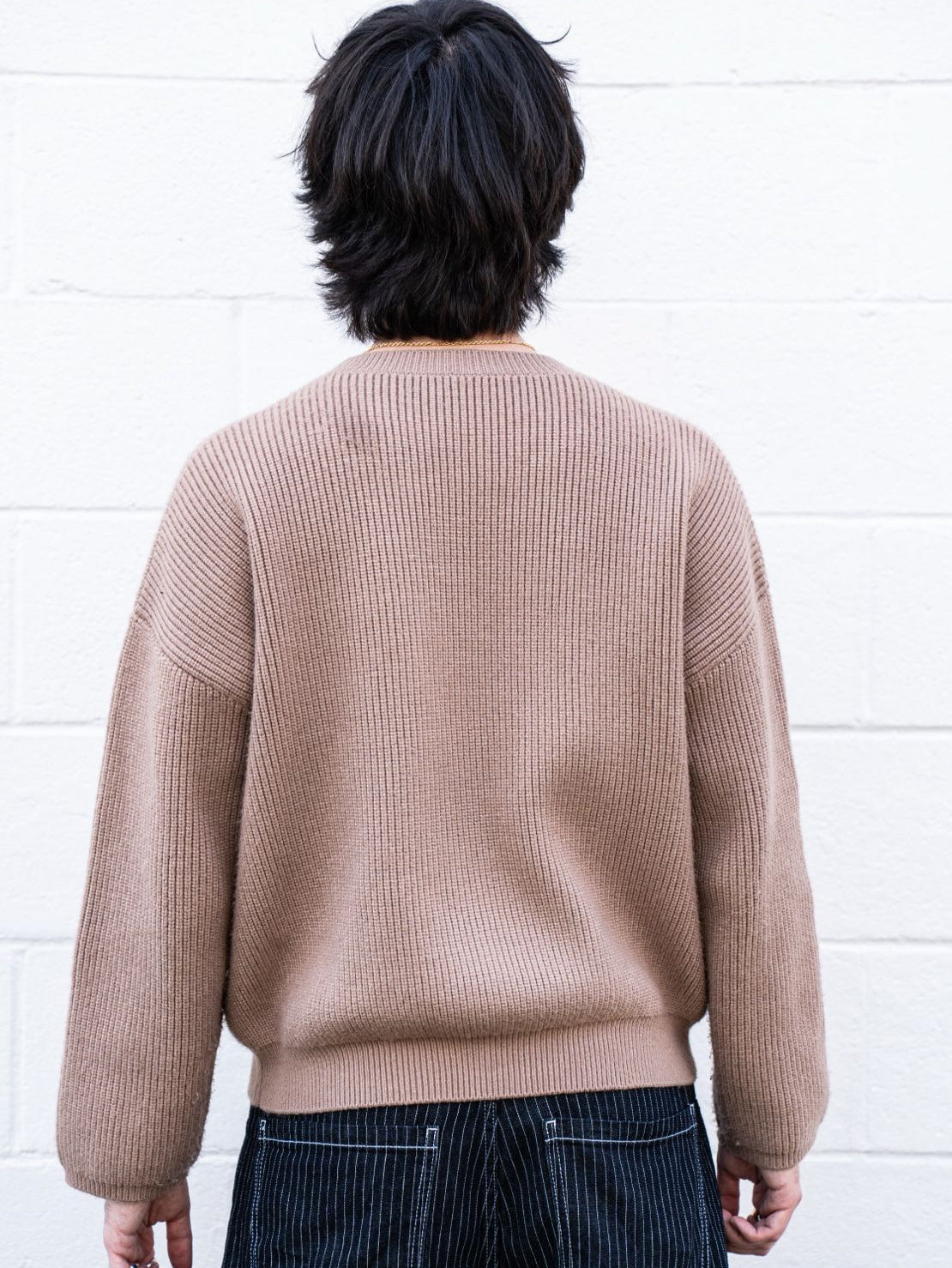 Taupe Brown Knitted Sweater