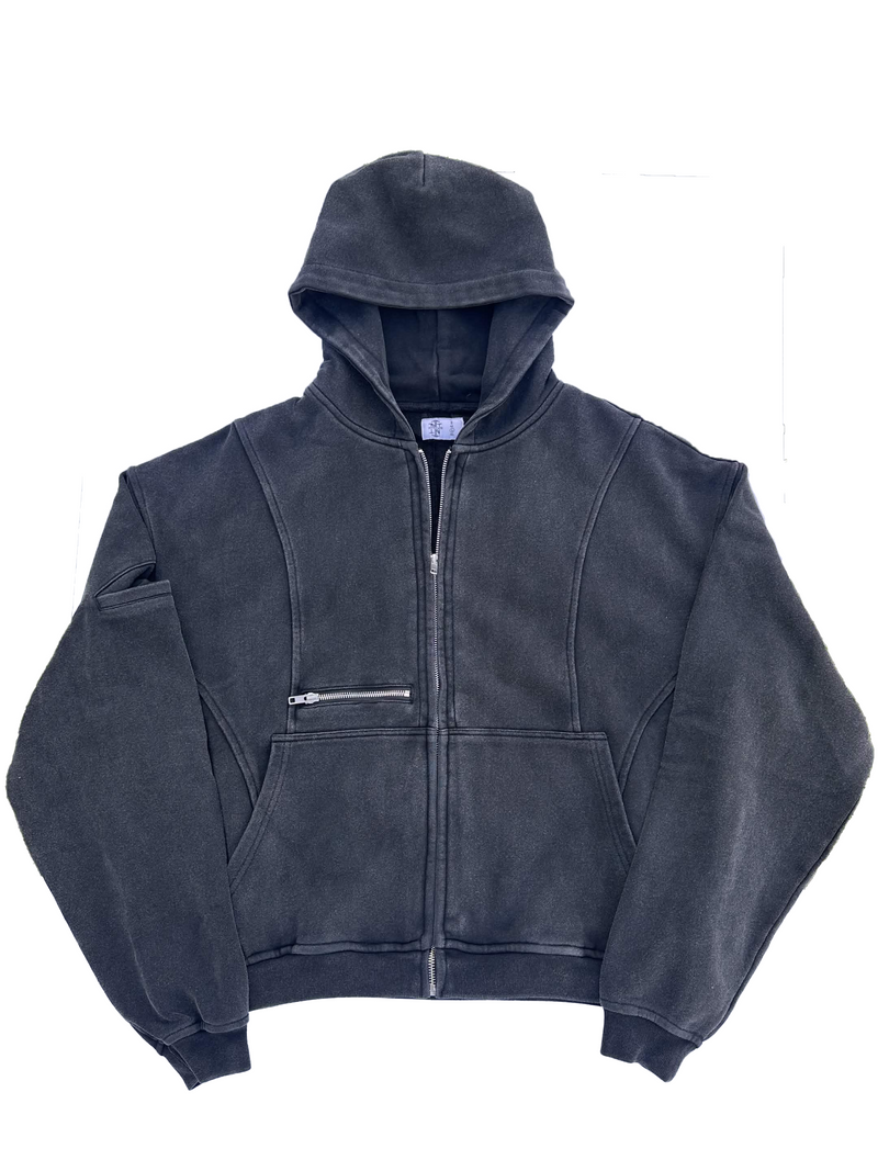 400 GSM Curved Stitch Zip-Up