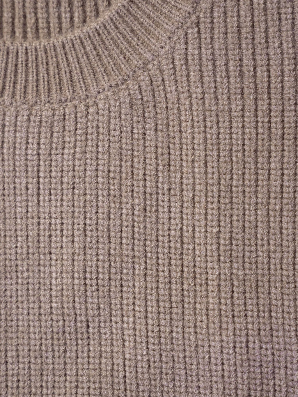 Taupe Brown Knitted Sweater