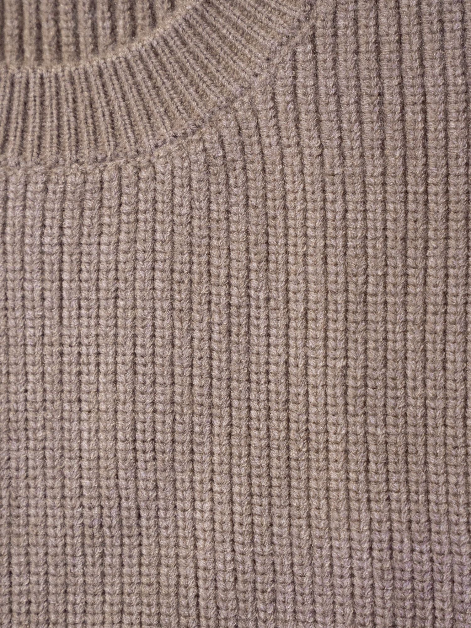 Taupe Brown Knitted Sweater