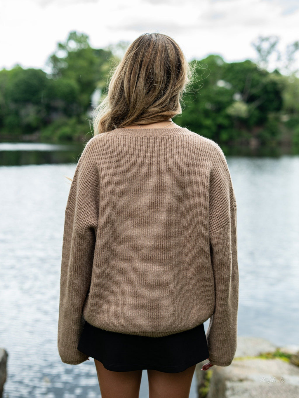 Taupe Brown Knitted Sweater