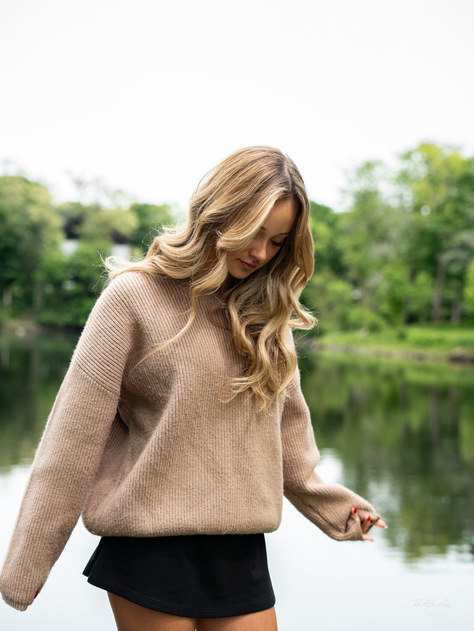 Taupe Brown Knitted Sweater