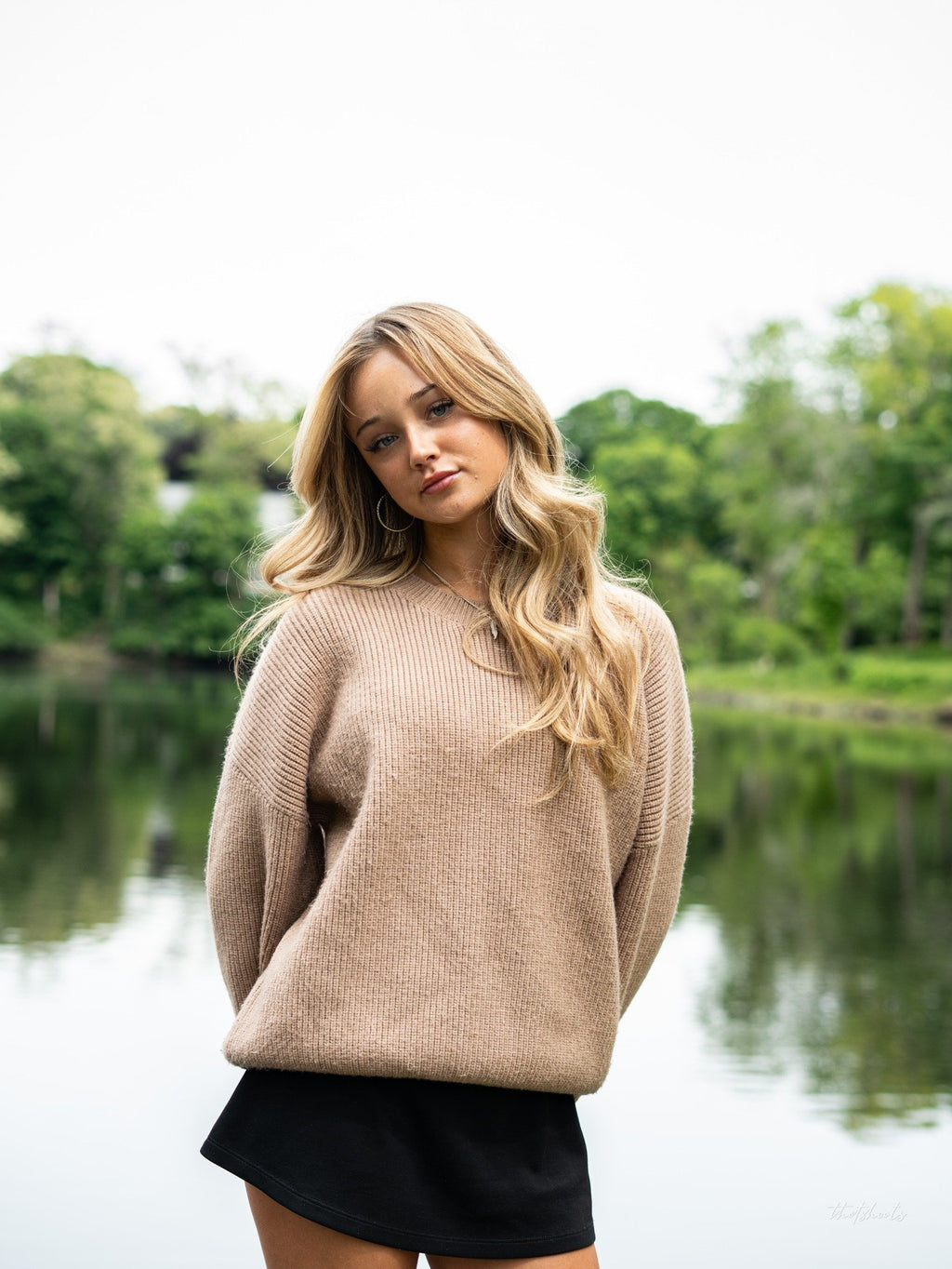 Taupe Brown Knitted Sweater